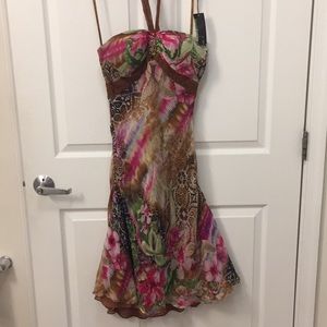 Printed halter dress